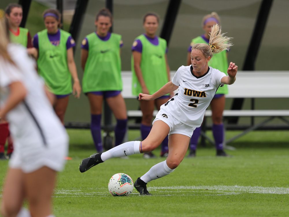 Iowa Hawkeyes midfielder Hailey Rydberg (2) during a 6-1 win over Northern Iowa Sunday, August 25, 2019 at the Iowa Soccer Complex. (Brian Ray/hawkeyesports.com)