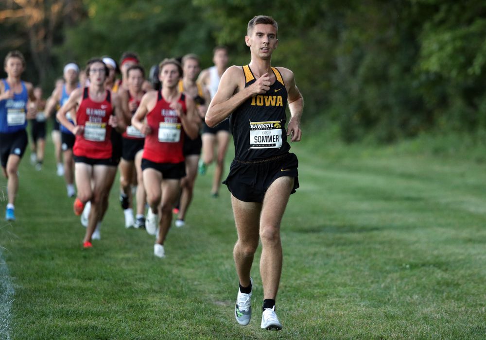 IowaÕs Karson Sommer runs in the 2019 Hawkeye Invitational Friday, September 6, 2019 at the Ashton Cross Country Course. (Brian Ray/hawkeyesports.com)