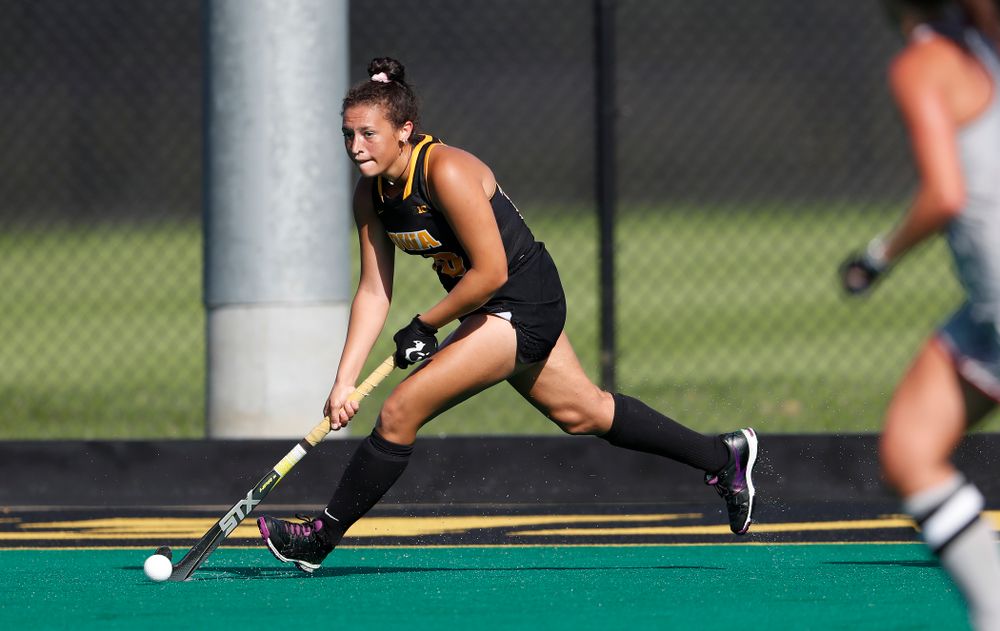 Iowa Hawkeyes Mya Christopher (18) against the Penn Quakers Friday, September 14, 2018 at Grant Field. (Brian Ray/hawkeyesports.com)