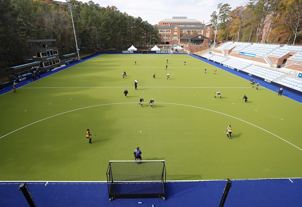 The Hawkeyes practice at Karen Shelton Stadium in Chapel Hill, N.C. on Saturday, Nov 16, 2019. (Stephen Mally/hawkeyesports.com)