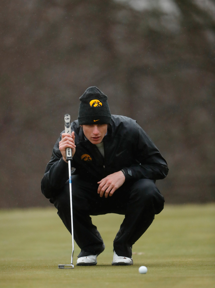 Iowa's Sam Meuret during day two of the 2018 Hawkeye Invitational Friday, April 13, 2018 at Finkbine Golf Course. (Brian Ray/hawkeyesports.com)