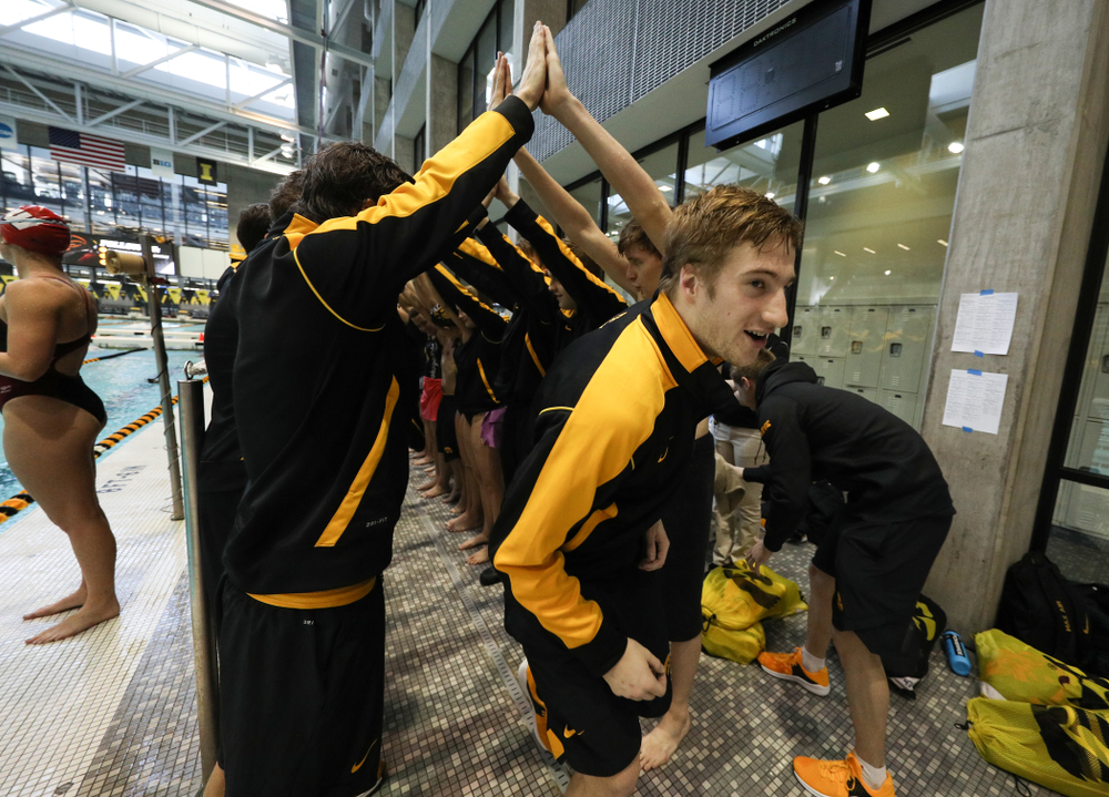 Will Brenner is introduced during senior day before a double dual against Wisconsin and Northwestern Saturday, January 19, 2019 at the Campus Recreation and Wellness Center. (Brian Ray/hawkeyesports.com)