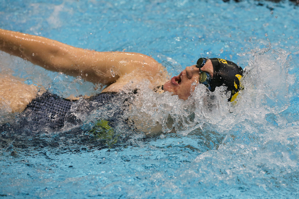Iowa’s Erin Lang during Iowa swim and dive vs Minnesota on Saturday, October 26, 2019 at the Campus Wellness and Recreation Center. (Lily Smith/hawkeyesports.com)
