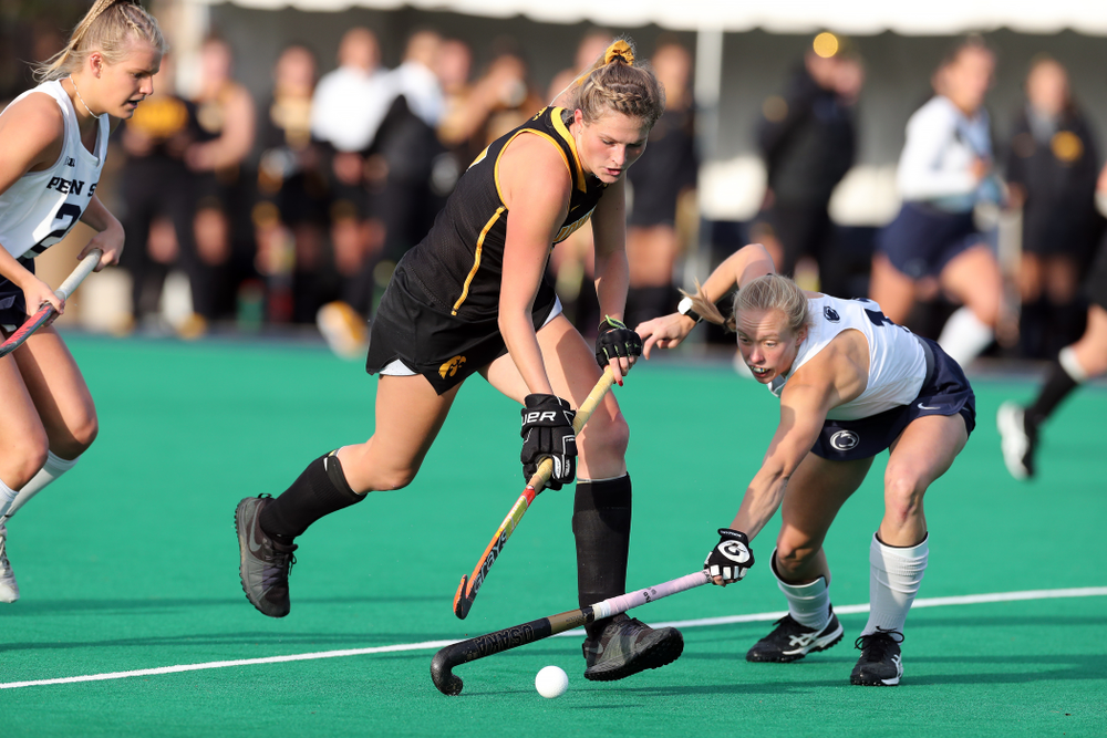 Iowa Hawkeyes Ellie Holley (7) against Penn State in the 2019 Big Ten Field Hockey Tournament Championship Game Sunday, November 10, 2019 in State College. (Brian Ray/hawkeyesports.com)