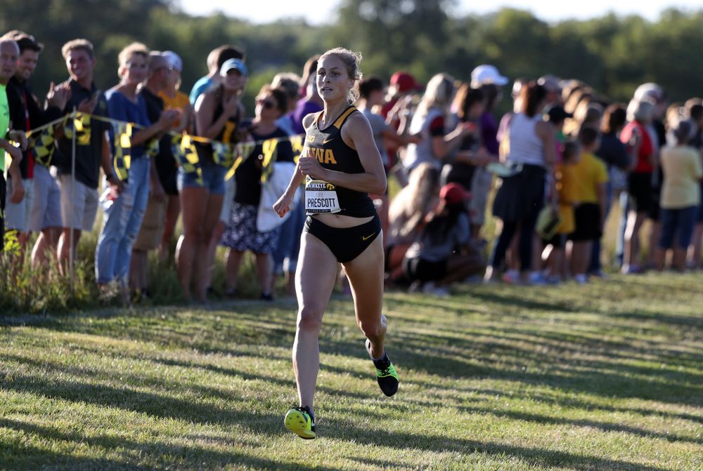 IowaÕs Elise Prescott runs in the 2019 Hawkeye Invitational Friday, September 6, 2019 at the Ashton Cross Country Course. (Brian Ray/hawkeyesports.com)