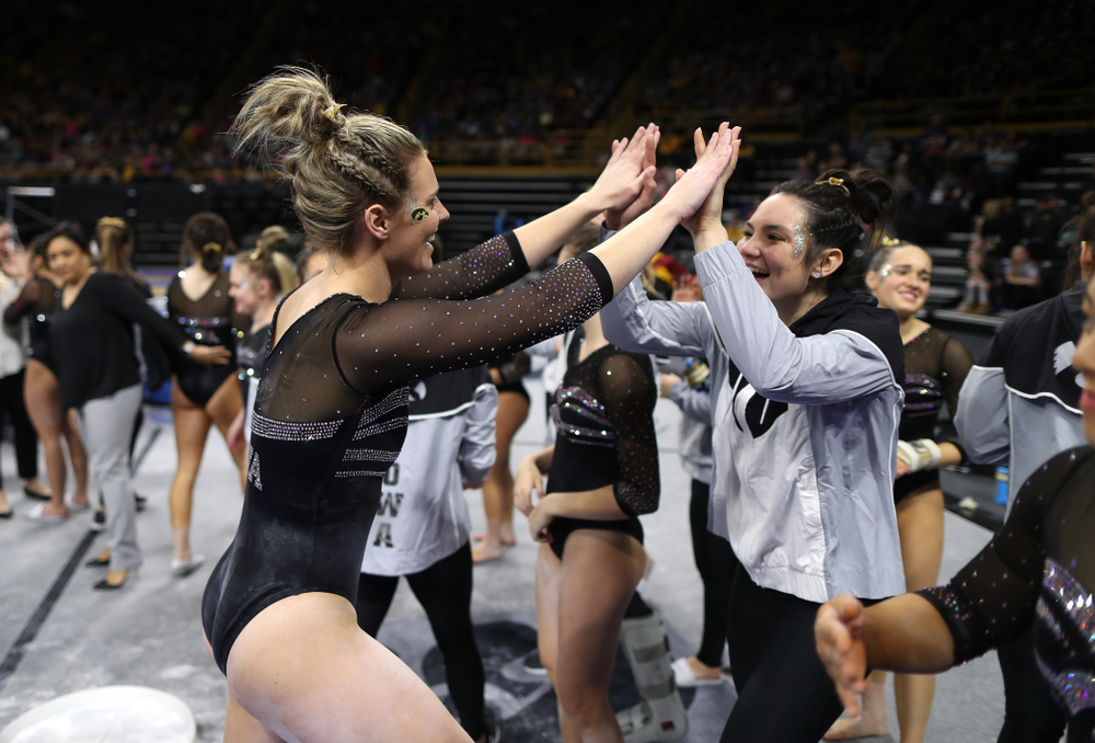 The Iowa Hawkeyes against the Iowa State Cyclones Friday, March 1, 2019 at Carver-Hawkeye Arena. (Brian Ray/hawkeyesports.com)