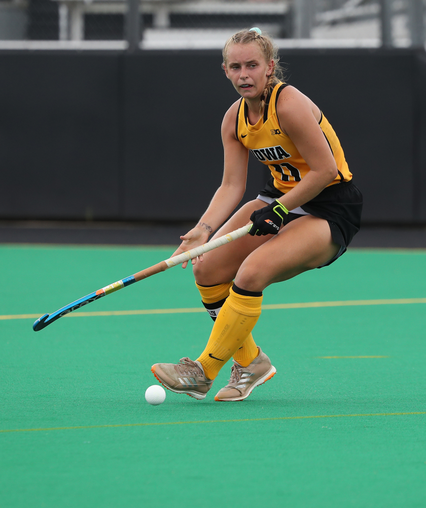 Iowa Hawkeyes Katie Birch (11) during an exhibition game against Northwestern Saturday, August 24, 2019 at Grant Field. (Brian Ray/hawkeyesports.com)