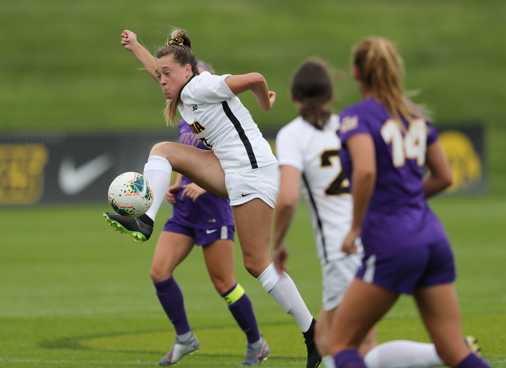 Iowa Hawkeyes forward Skylar Alward (7) during a 6-1 win over Northern Iowa Sunday, August 25, 2019 at the Iowa Soccer Complex. (Brian Ray/hawkeyesports.com)