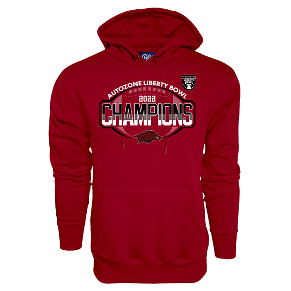 Arkansas Razorbacks 2022 Liberty Bowl Champions Student Section Hoodie ...