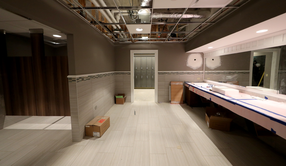 The Women’s locker room of the Nagle Family Clubhouse Tuesday, January 28, 2020 at Finkbine Golf Course in Iowa City. (Brian Ray/hawkeyesports.com)
