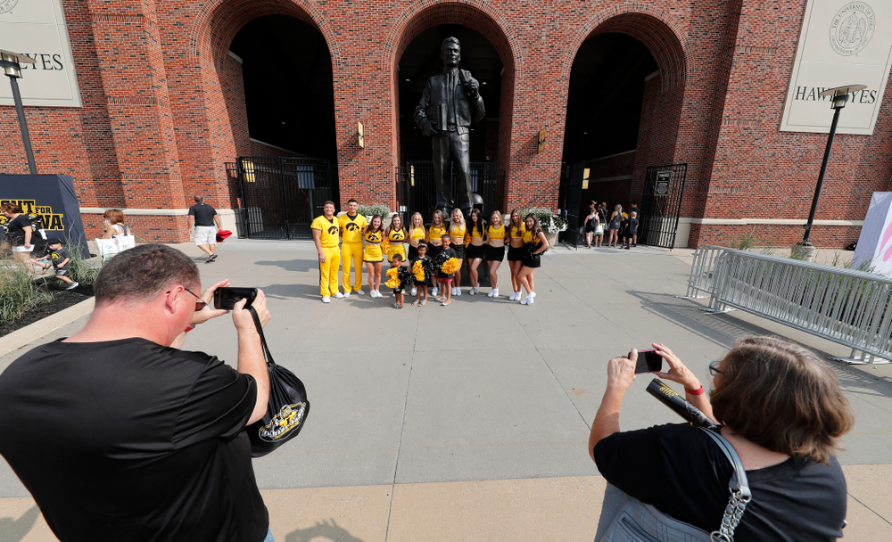 The Iowa Spirit Squad during Kids Day Saturday, August 11, 2018 at Kinnick Stadium. (Brian Ray/hawkeyesports.com)