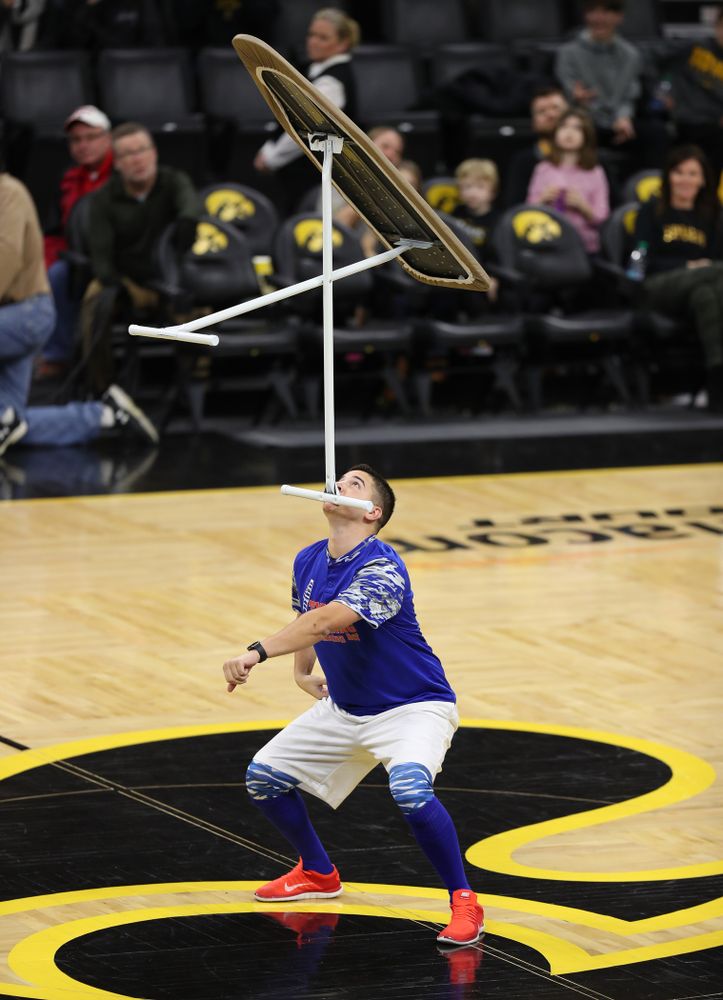 Tyler's Amazing Balancing Act against the Nebraska Cornhuskers Sunday, January 6, 2019 at Carver-Hawkeye Arena. (Brian Ray/hawkeyesports.com)