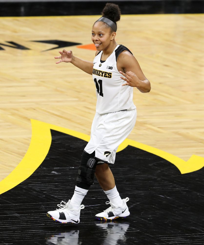 Iowa Hawkeyes guard Tania Davis (11) against Oral Roberts University Friday, November 9, 2018 at Carver-Hawkeye Arena. (Brian Ray/hawkeyesports.com)