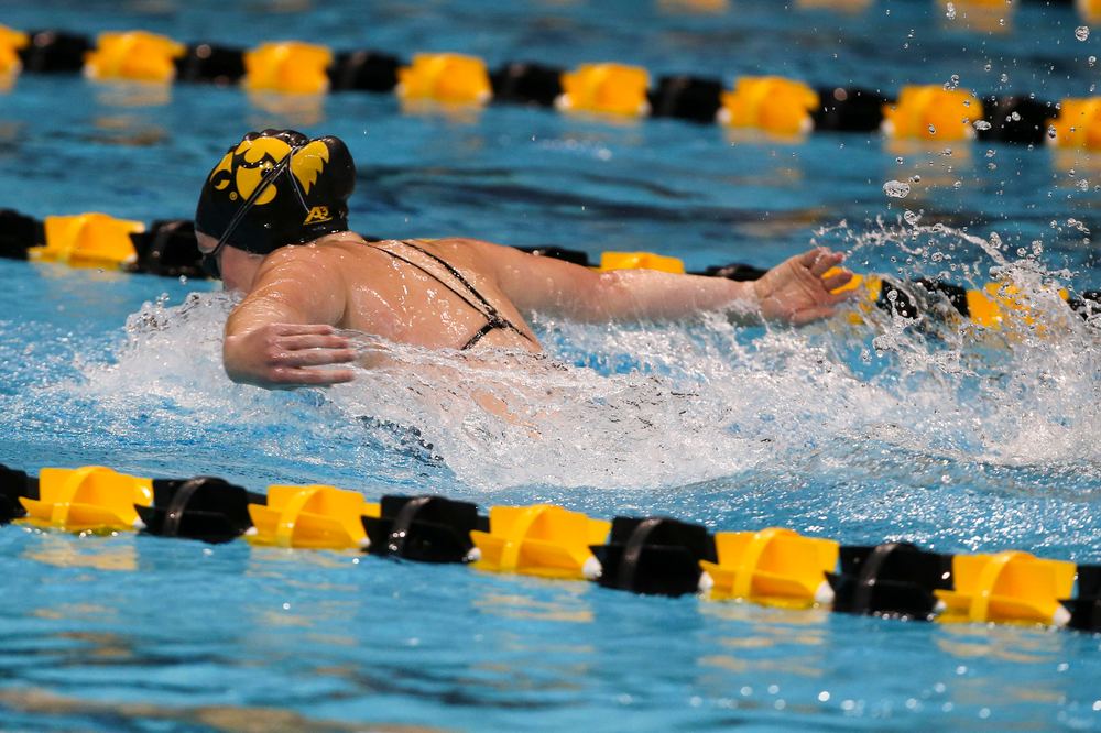 Iowa’s Kelsey Drake during Iowa swim and dive vs Minnesota on Saturday, October 26, 2019 at the Campus Wellness and Recreation Center. (Lily Smith/hawkeyesports.com)