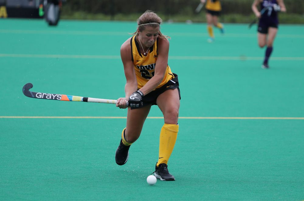 Iowa Hawkeyes Sophie Sunderland (20) during an exhibition game against Northwestern Saturday, August 24, 2019 at Grant Field. (Brian Ray/hawkeyesports.com)