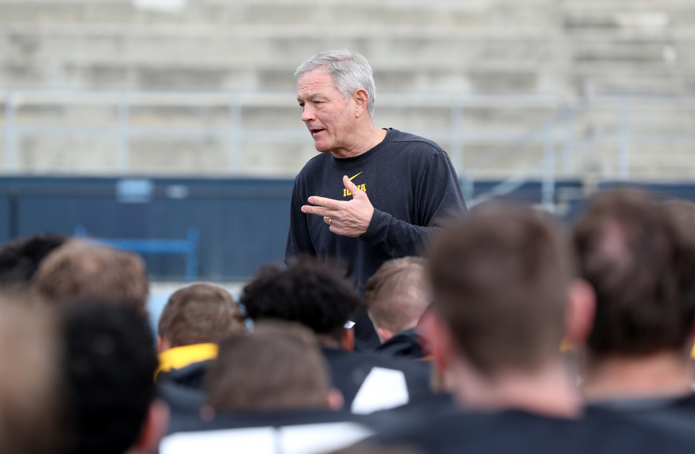 Iowa Hawkeyes head coach Kirk Ferentz during Holiday Bowl Practice No. 3 Tuesday, December 24, 2019 at San Diego Mesa College. (Brian Ray/hawkeyesports.com)