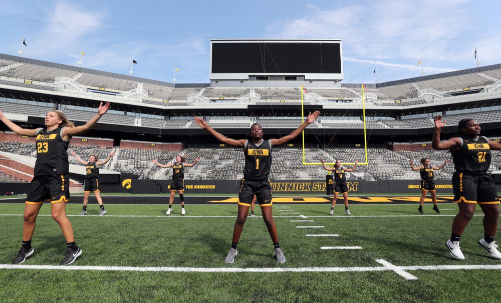 The Iowa WomenÕs Basketball Team participates in the The Program Tuesday, September 17, 2019 at Kinnick Stadium (Brian Ray/hawkeyesports.com)