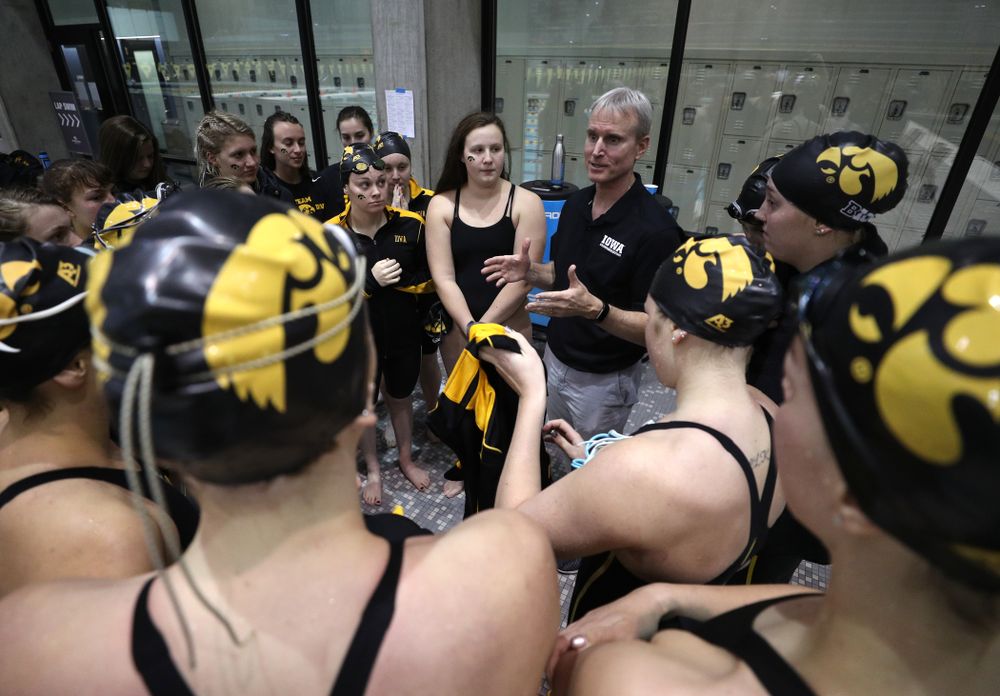 Head Coach Marc Long against the Iowa State Cyclones in the Iowa Corn Cy-Hawk Series Friday, December 7, 2018 at at the Campus Recreation and Wellness Center. (Brian Ray/hawkeyesports.com)
