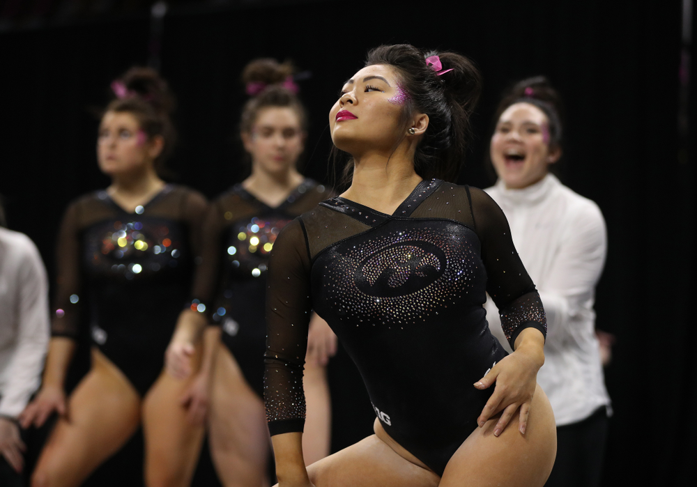 Iowa's Clair Kaji competes on the floor against the Minnesota Golden Gophers Saturday, January 19, 2019 at Carver-Hawkeye Arena. (Brian Ray/hawkeyesports.com)