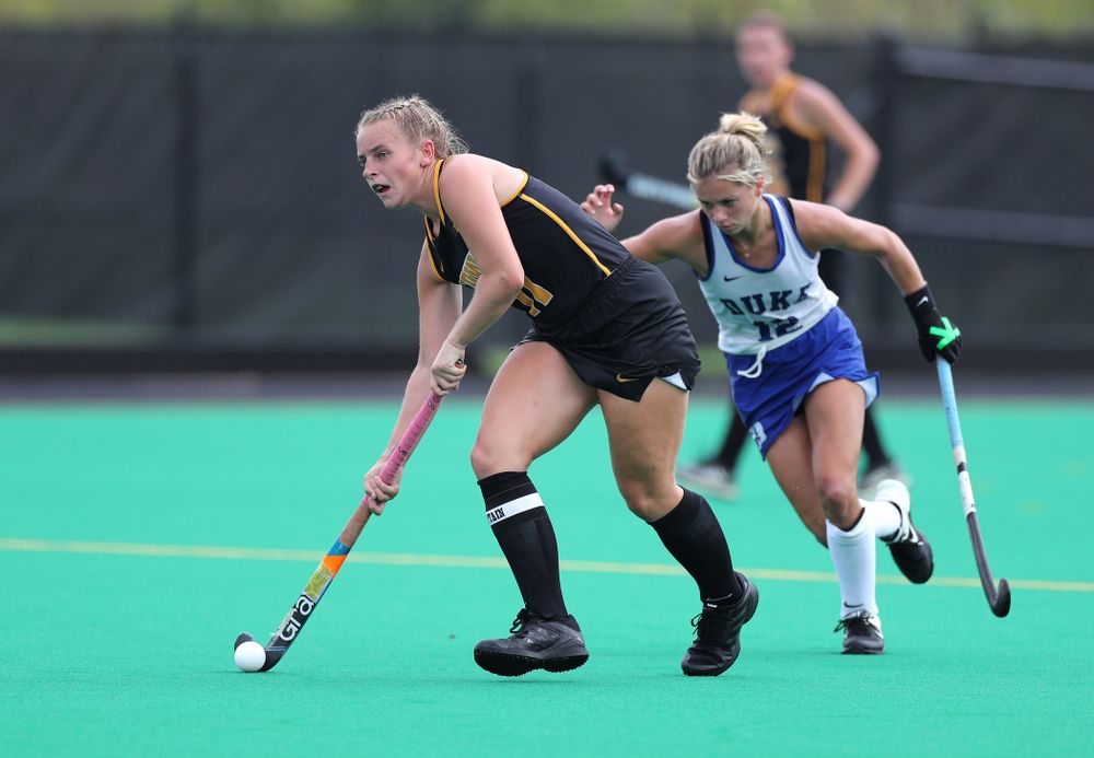 Iowa Hawkeyes Katie Birch (11) against the Duke Blue Devils Sunday, September 15, 2019 at Grant Field. (Brian Ray/hawkeyesports.com)