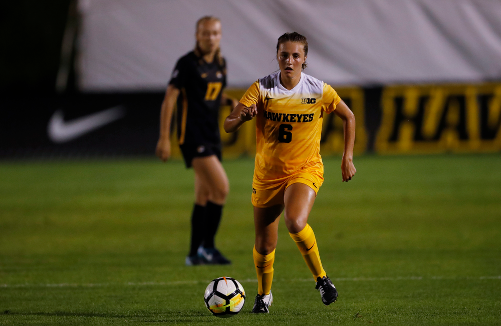 Iowa Hawkeyes Isabella Blackman (6) against the Missouri Tigers Friday, August 17, 2018 at the Iowa Soccer Complex. (Brian Ray/hawkeyesports.com)