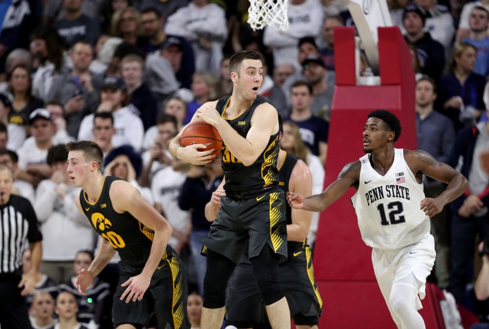 Iowa Hawkeyes guard Connor McCaffery (30) against Penn State Saturday, January 4, 2020 at the Palestra in Philadelphia. (Brian Ray/hawkeyesports.com)