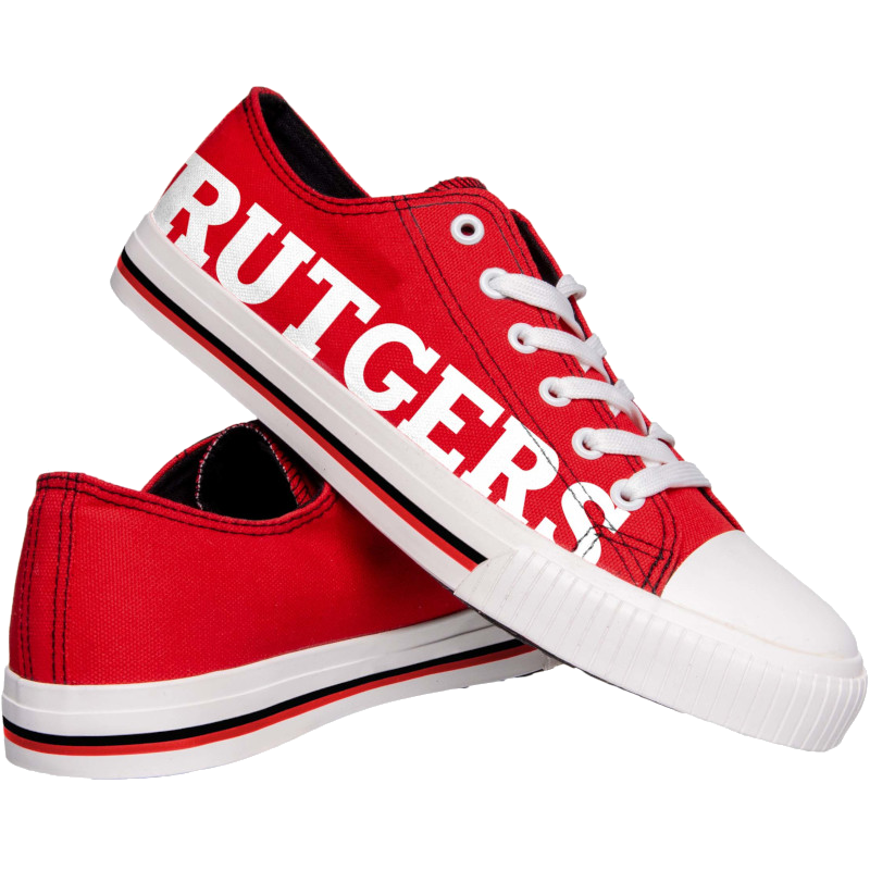 Rutgers Scarlet Knights Low Top Big Logo Canvas Shoe Rutgers Apparel Rutgers University Gear Rutgers Merchandise Rutgers Clothing Official Rutgers Team Shop