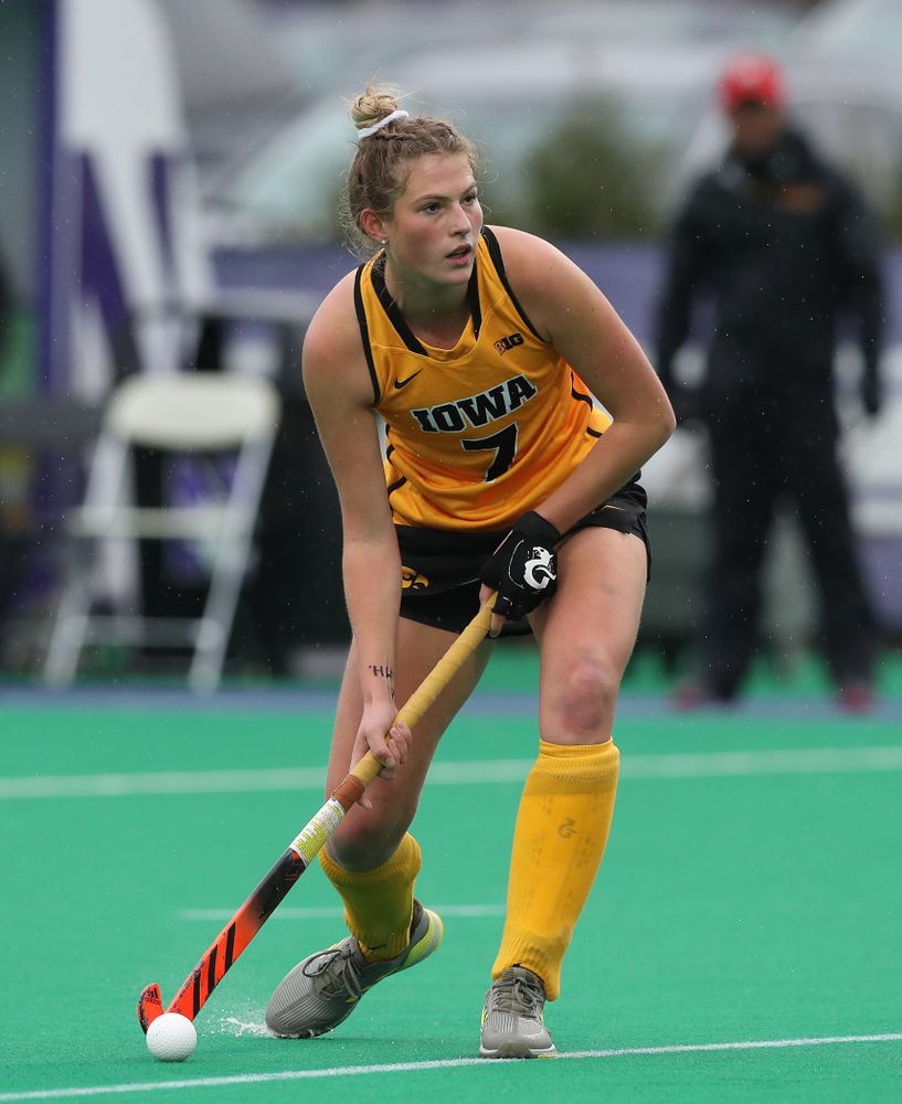 Iowa Hawkeyes Ellie Holley (7) against Maryland during the championship game of the Big Ten Tournament Sunday, November 4, 2018 at Lakeside Field in Evanston, Ill. (Brian Ray/hawkeyesports.com)
