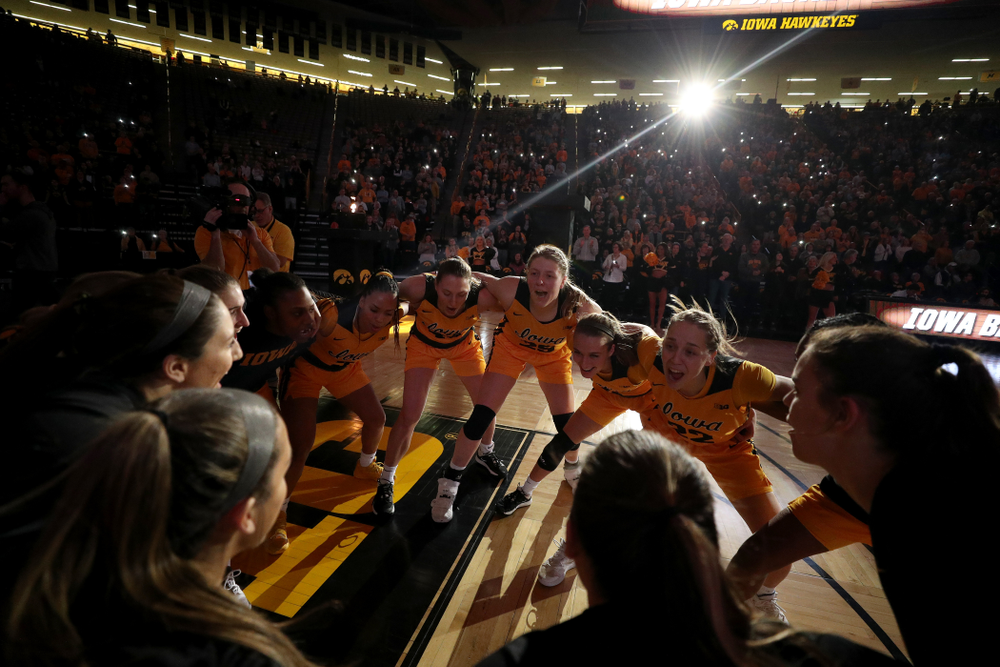 The Iowa Hawkeyes against the Minnesota Golden Gophers Thursday, February 27, 2020 at Carver-Hawkeye Arena. (Brian Ray/hawkeyesports.com)