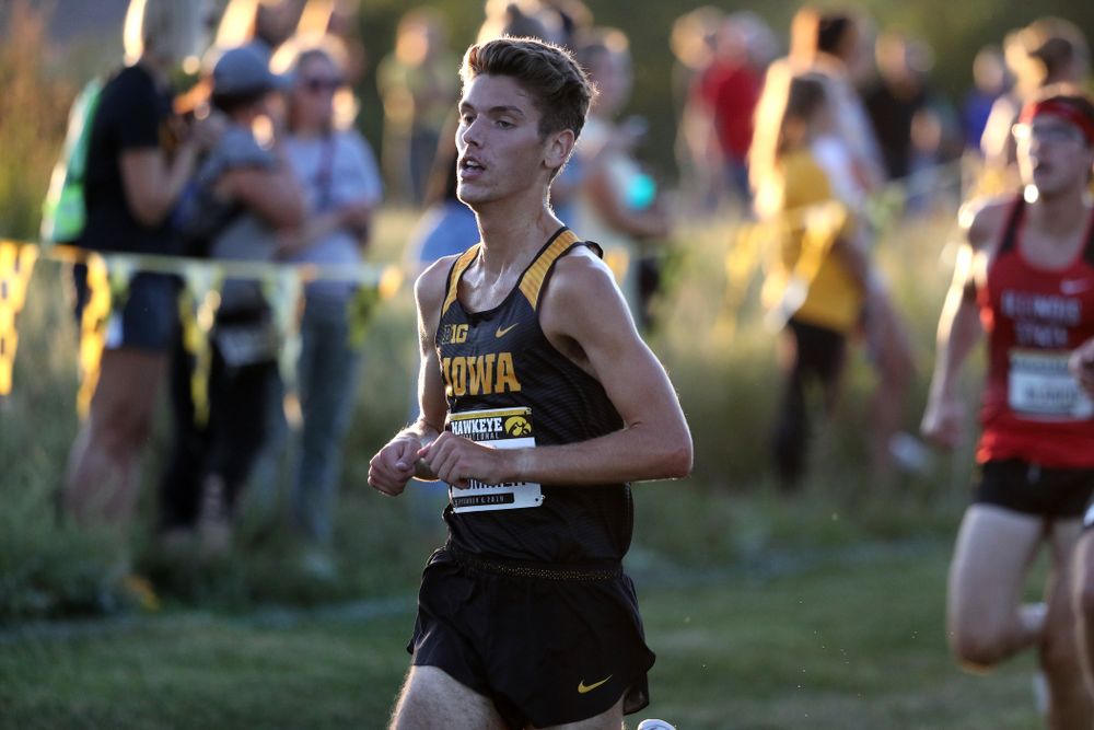 IowaÕs Konnor Sommer runs in the 2019 Hawkeye Invitational Friday, September 6, 2019 at the Ashton Cross Country Course. (Brian Ray/hawkeyesports.com)