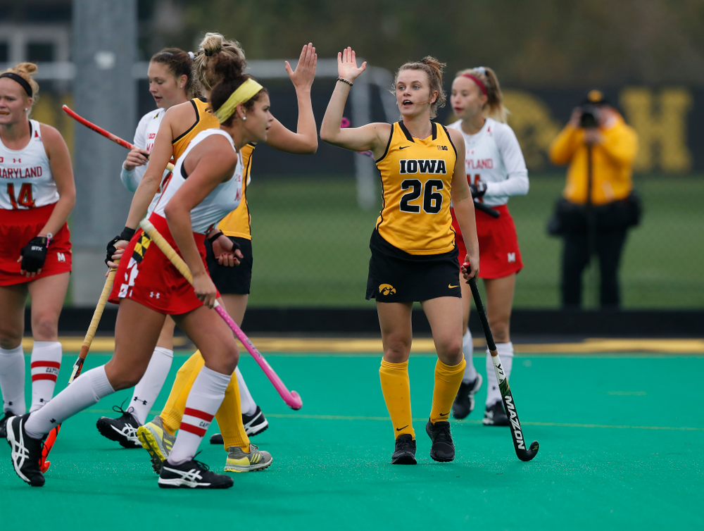 Iowa Hawkeyes Maddy Murphy (26) against Maryland Sunday, October 14, 2018 at Grant Field. (Brian Ray/hawkeyesports.com)