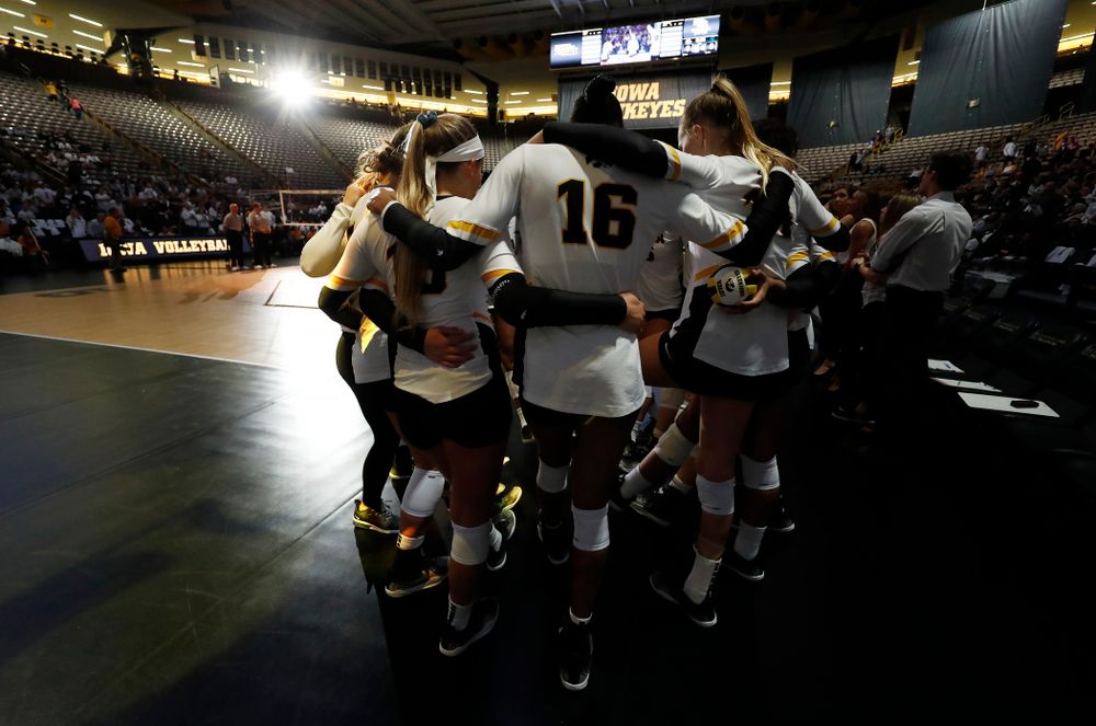 The Iowa Hawkeyes against the Michigan State Spartans Friday, September 21, 2018 at Carver-Hawkeye Arena. (Brian Ray/hawkeyesports.com)