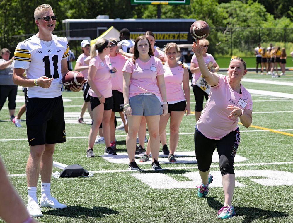 The Ladies Football Academy at the Hansen Football Performance Center in Iowa City on Saturday, Jun 8, 2019. (Stephen Mally/hawkeyesports.com)