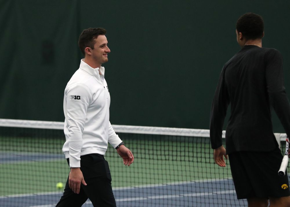 Iowa Hawkeyes assistant coach Joey Manilla against the Butler Bulldogs Sunday, January 27, 2019 at the Hawkeye Tennis and Recreation Complex. (Brian Ray/hawkeyesports.com)