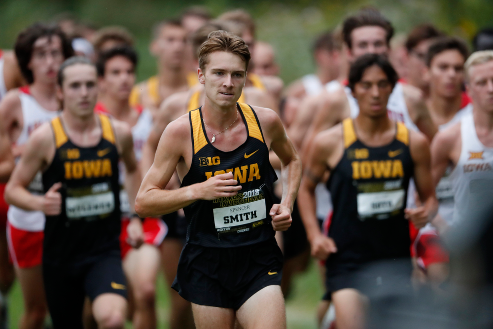 Spencer Smith during the Hawkeye Invitational Friday, August 31, 2018 at the Ashton Cross Country Course. (Brian Ray/hawkeyesports.com)