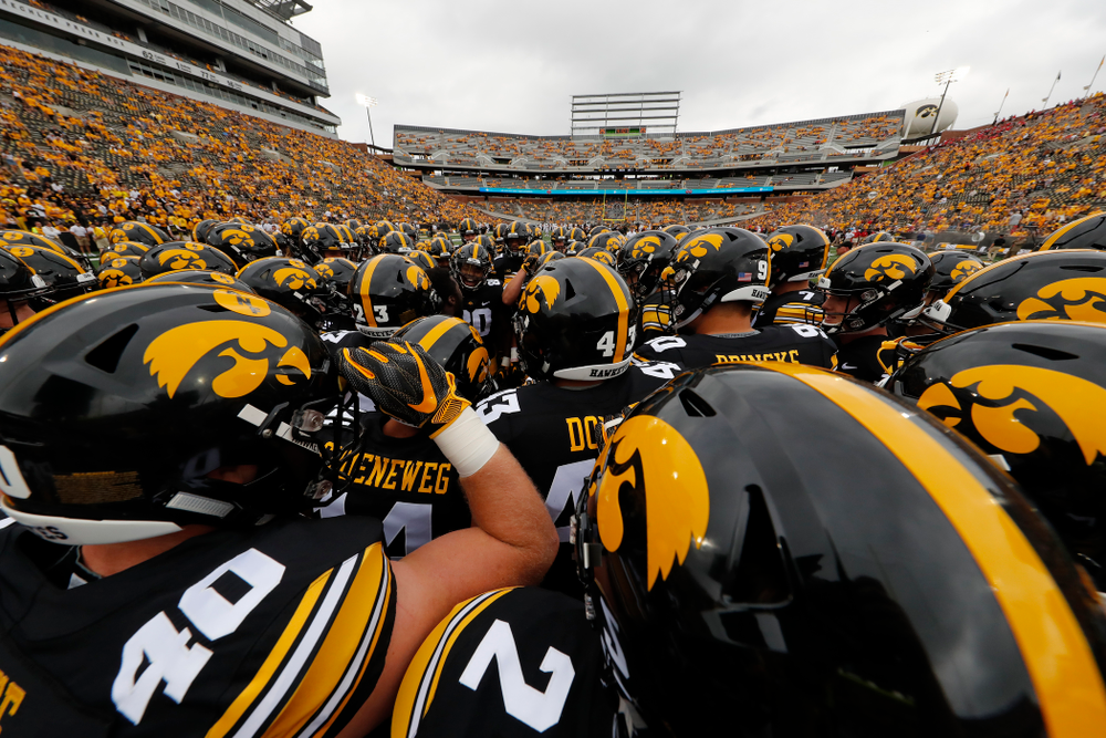 The Iowa Hawkeyes against the Northern Illinois Huskies Saturday, September 1, 2018 at Kinnick Stadium. (Brian Ray/hawkeyesports.com)