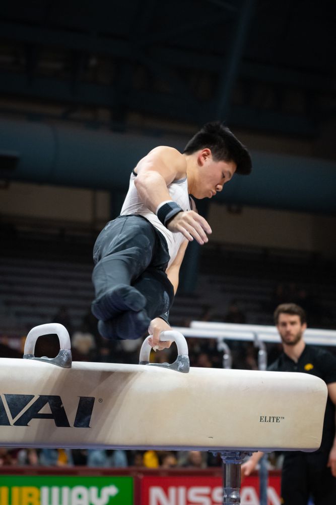 The Iowa Hawekeys against Minnesota and Penn State at the Maturi Pavilion Saturday, March 23, 2019 in Minneapolis, Minn. (C. Morgan Engel/Freelance)