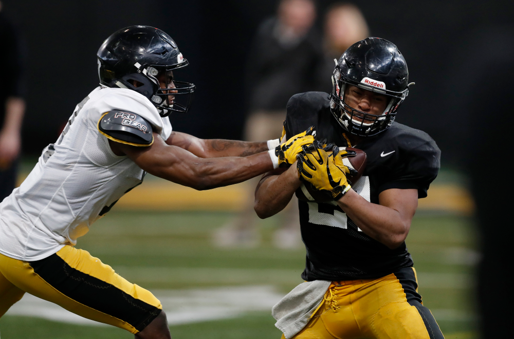 Iowa Hawkeyes running back Ivory Kelly-Martin (21) during spring practice Wednesday, March 28, 2018 at the Hansen Football Performance Center. (Brian Ray/hawkeyesports.com)