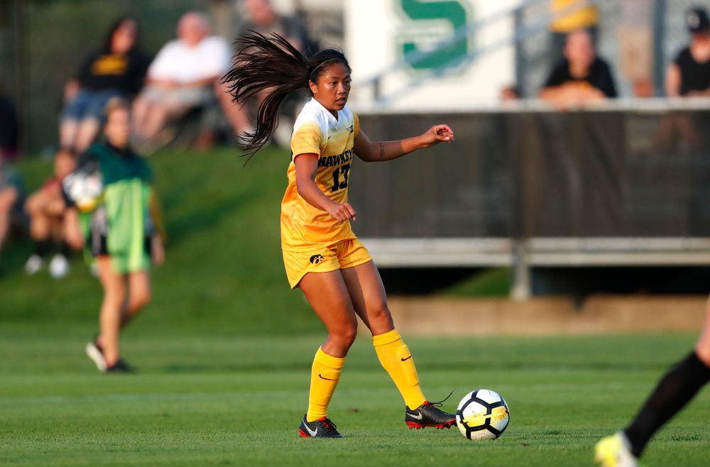 Iowa Hawkeyes Bianca Acuario (13) against the Missouri Tigers Friday, August 17, 2018 at the Iowa Soccer Complex. (Brian Ray/hawkeyesports.com)
