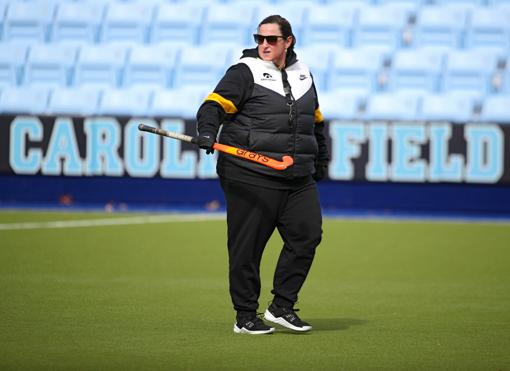 Iowa’s head coach Lisa Cellucci during their practice at Karen Shelton Stadium in Chapel Hill, N.C. on Saturday, Nov 16, 2019. (Stephen Mally/hawkeyesports.com)
