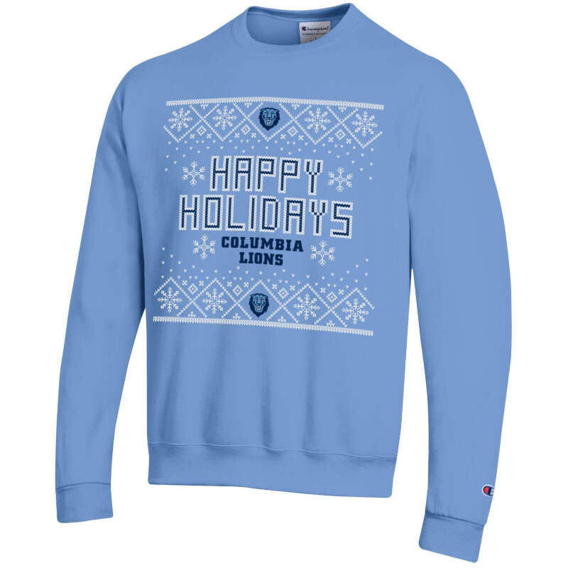 Columbia Lions Holiday Ornaments Powerblend Ugly Sweater Crew Sweatshirt The Columbia Lions Fan Shop Official Online Store Of The Columbia Lions
