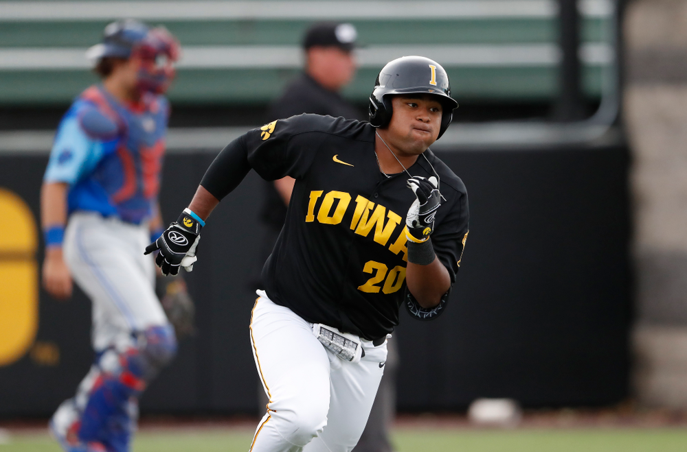 Izaya Fullard against the Ontario Blue Jays Friday, September 21, 2018 at Duane Banks Field. (Brian Ray/hawkeyesports.com)