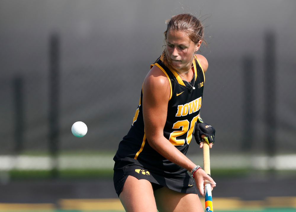 Iowa Hawkeyes Sophie Sunderland (20) against Dartmouth Friday, August 31, 2018 at Grant Field. (Brian Ray/hawkeyesports.com)