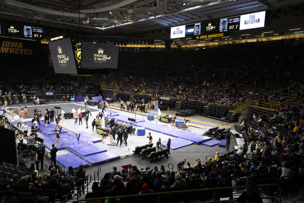 The Iowa Hawkeyes against Illinois Saturday, February 16, 2019 at Carver-Hawkeye Arena. (Brian Ray/hawkeyesports.com)