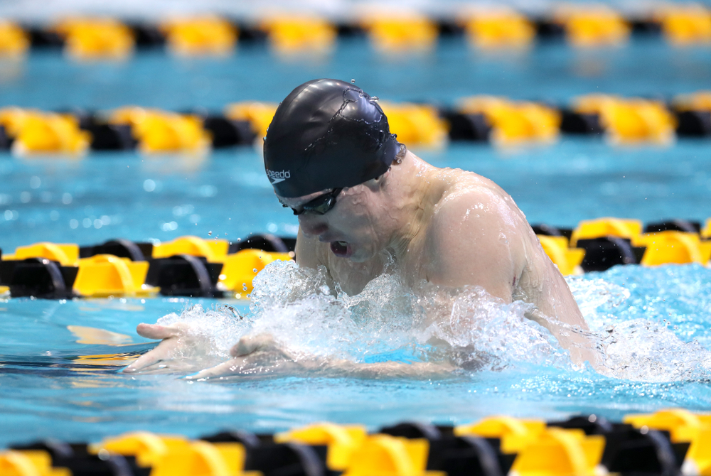 Iowa's Dolan Craine competes in the 400-yard IM on the third day at the 2019 Big Ten Swimming and Diving Championships Thursday, February 28, 2019 at the Campus Wellness and Recreation Center. (Brian Ray/hawkeyesports.com)