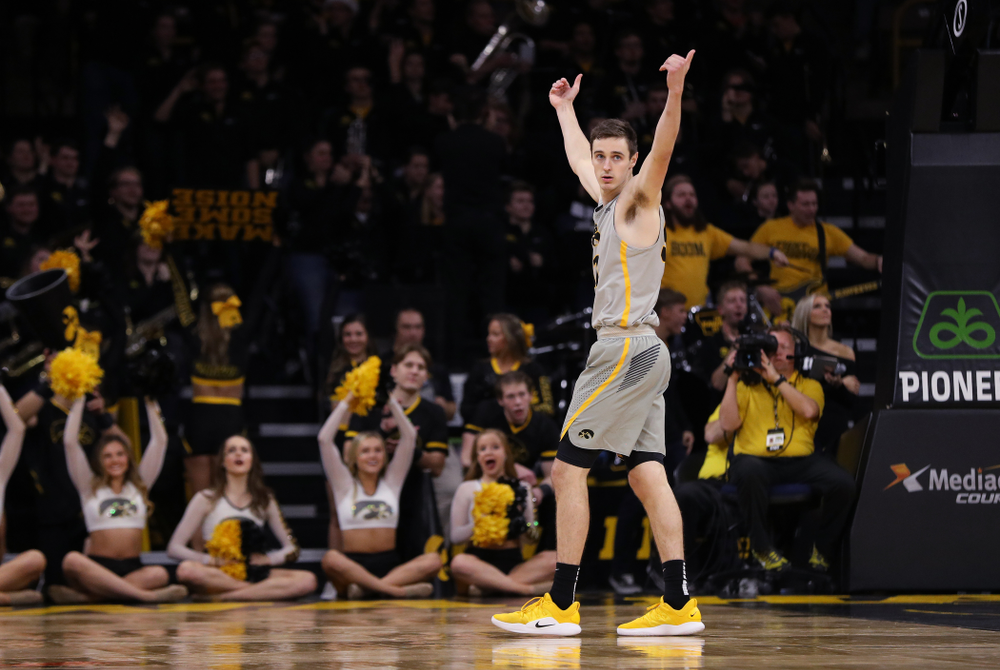 Iowa Hawkeyes forward Nicholas Baer (51) against the Iowa State Cyclones in the Iowa Corn Cy-Hawk Series Thursday, December 6, 2018 at Carver-Hawkeye Arena. (Brian Ray/hawkeyesports.com)