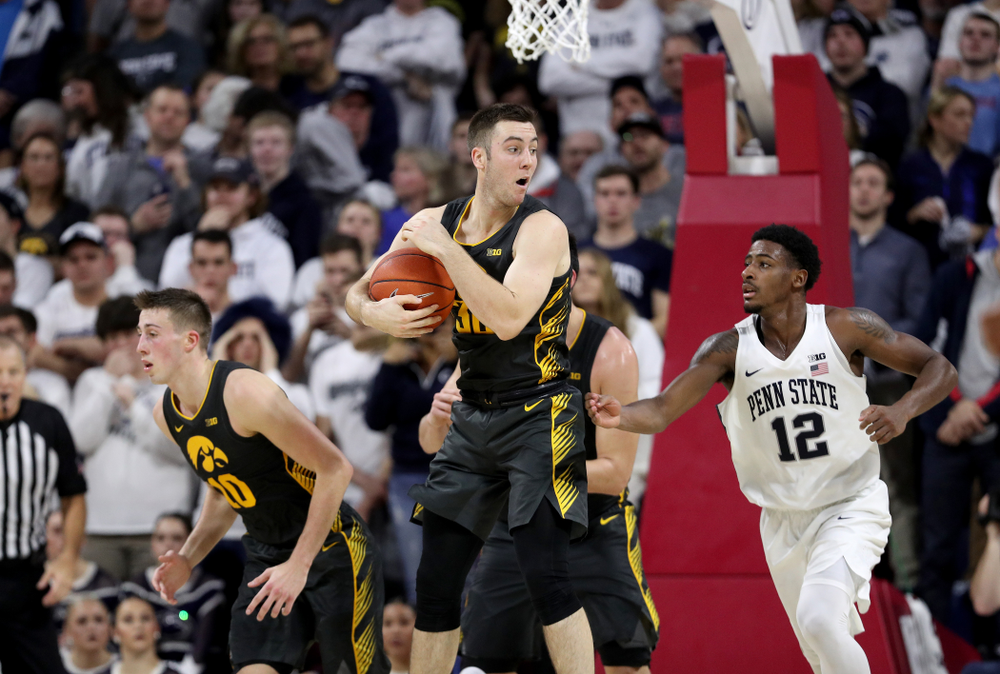Iowa Hawkeyes guard Connor McCaffery (30) against Penn State Saturday, January 4, 2020 at the Palestra in Philadelphia. (Brian Ray/hawkeyesports.com)
