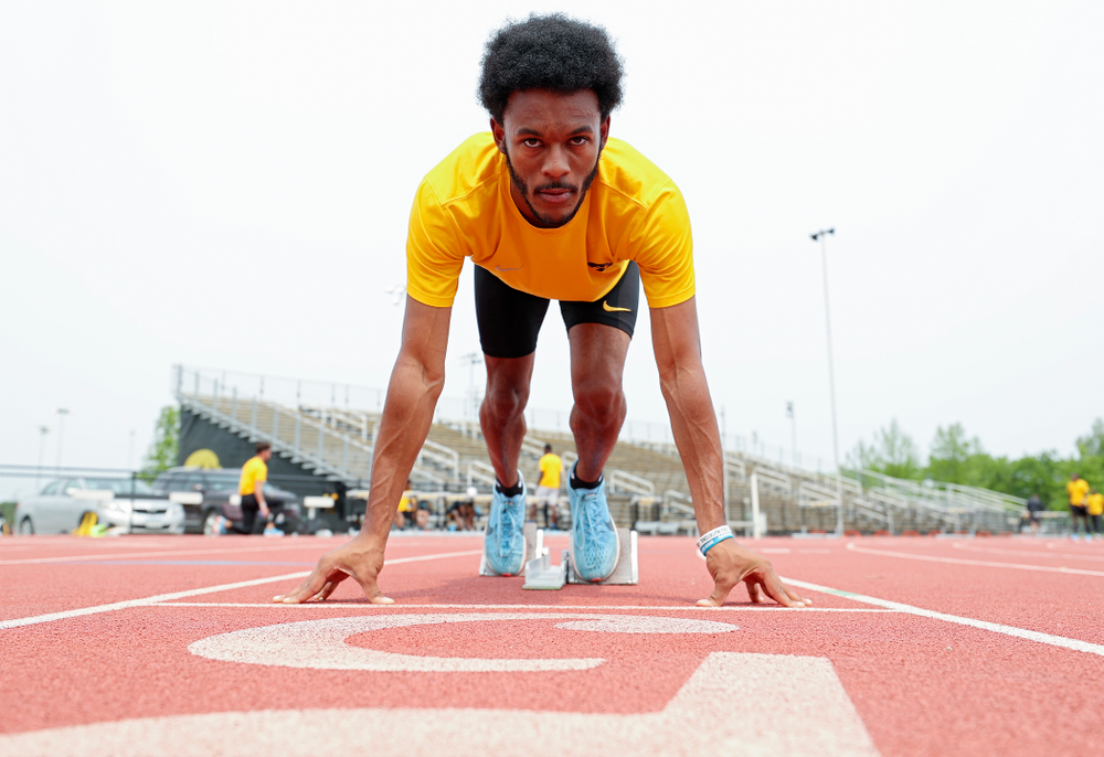 Iowa’s Mar’yea Harris at Francis X. Cretzmeyer Track in Iowa City on Friday, May 31, 2019. (Stephen Mally/hawkeyesports.com)
