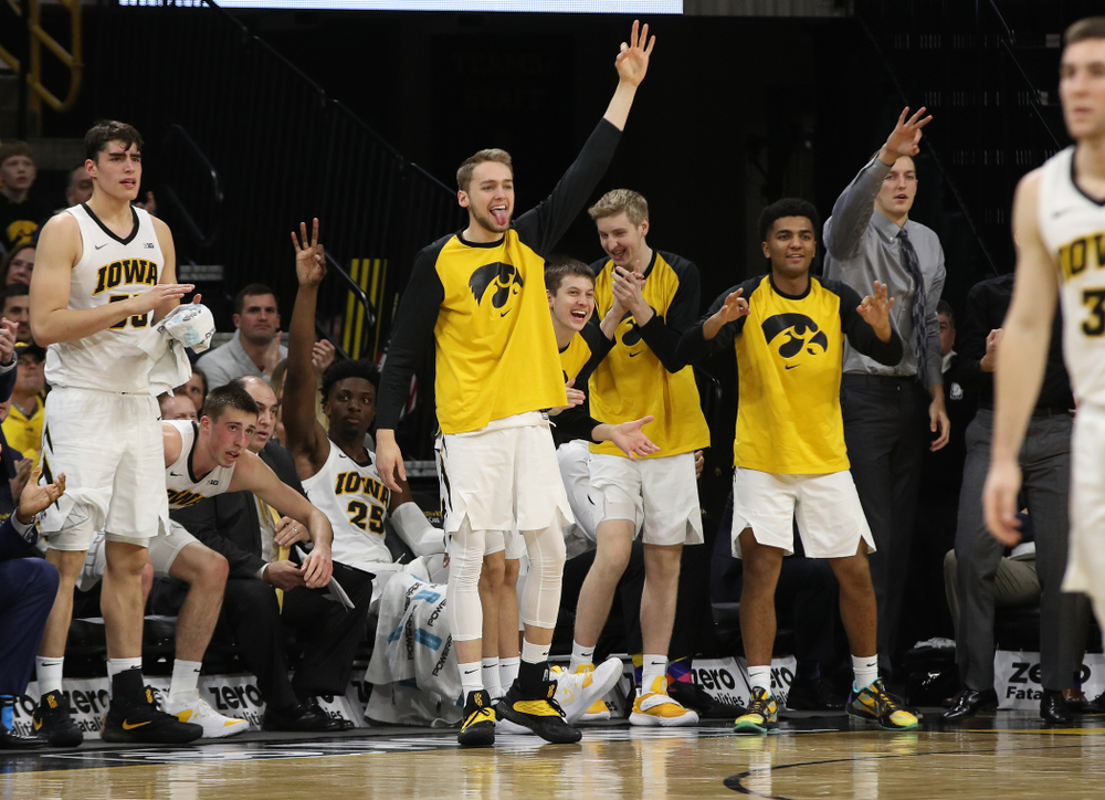 Iowa Hawkeyes forward Riley Till (20) against the Ohio State Buckeyes Saturday, January 12, 2019 at Carver-Hawkeye Arena. (Brian Ray/hawkeyesports.com)