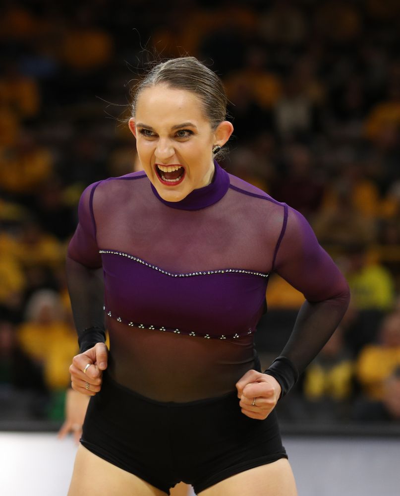 The Iowa Dance Team performs their Jazz Routine at halftime of the Iowa Hawkeyes game against Maryland Thursday, January 9, 2020 at Carver-Hawkeye Arena. (Brian Ray/hawkeyesports.com)
